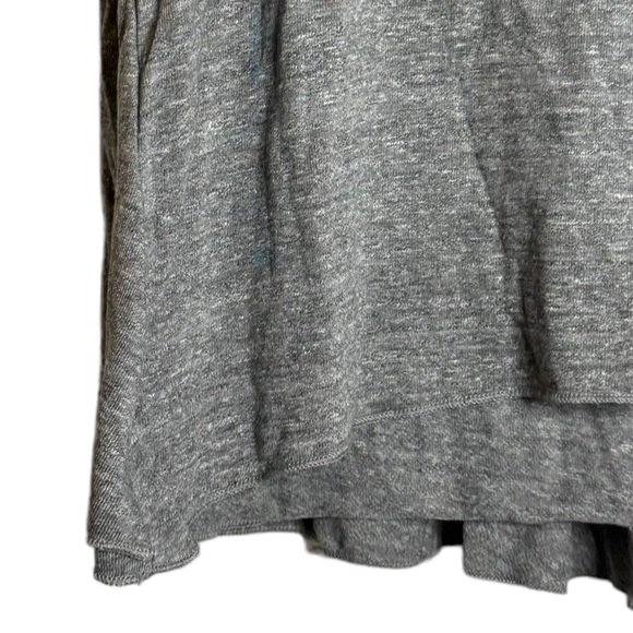 Chaser Tiered Ruffle Back Crew Neck Short Sleeve Knit Heather Gray T-Shirt M - Picture 6 of 16
